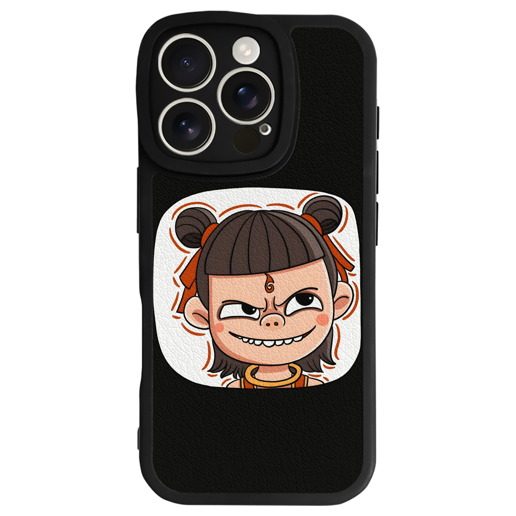 （画像用） Ne Zha 2 ナタ 魔童の大暴れ 【iPhone 16シリーズ対応】シリコンスマホケース（レザー調） 材質：シリコン